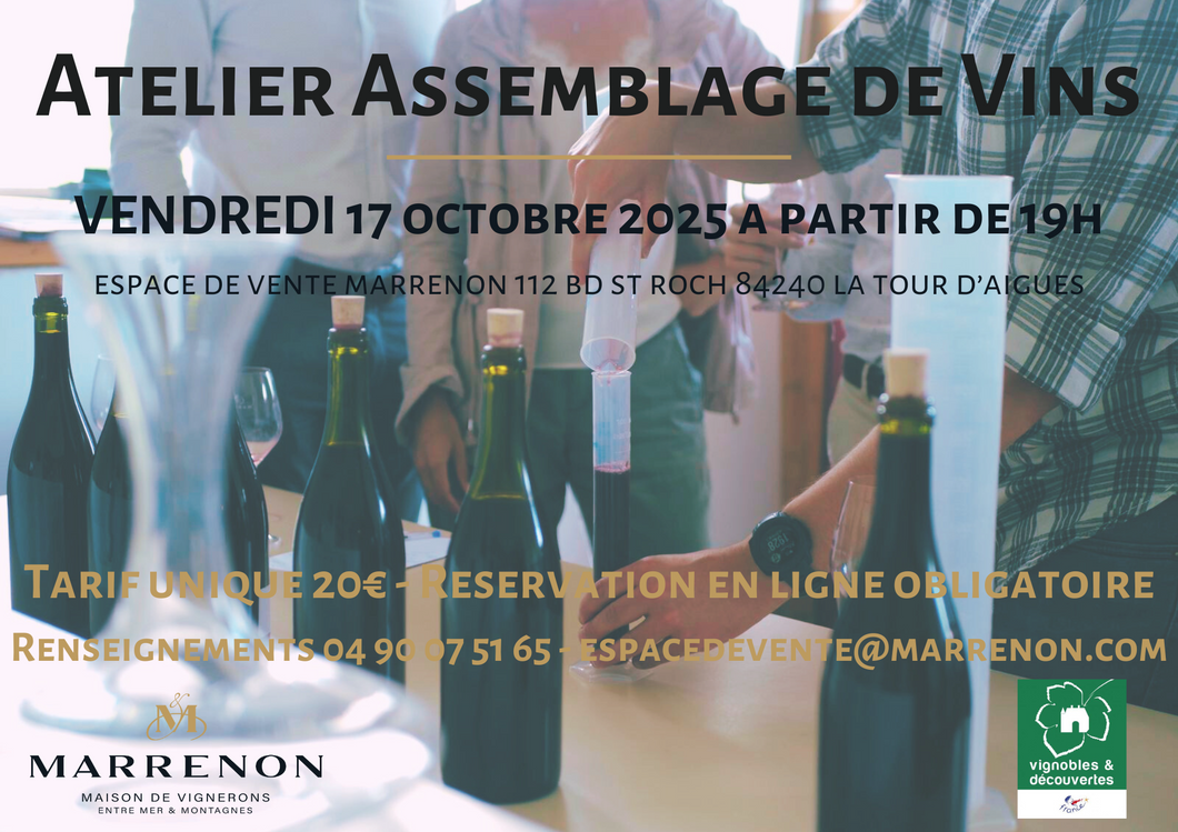 Atelier Assemblage de Vins - vendredi 17 octobre 2025